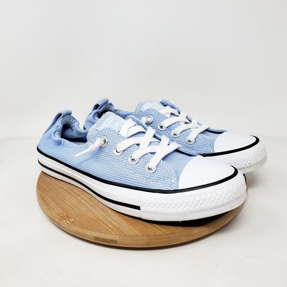 Converse Shoreline Shoes Womens 8 Light Blue Slip On Sneakers Cinch Heel - Picture 6 of 13